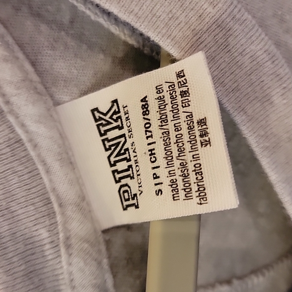 PINK Heather Gray/White Workout Tank - Picture 2 of 4